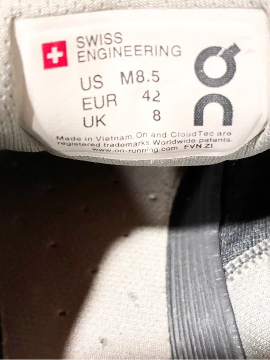 On Cloudswift Shoes Low Top Sneakers Grey White Mens Size 8.5 - Picture 6 of 7